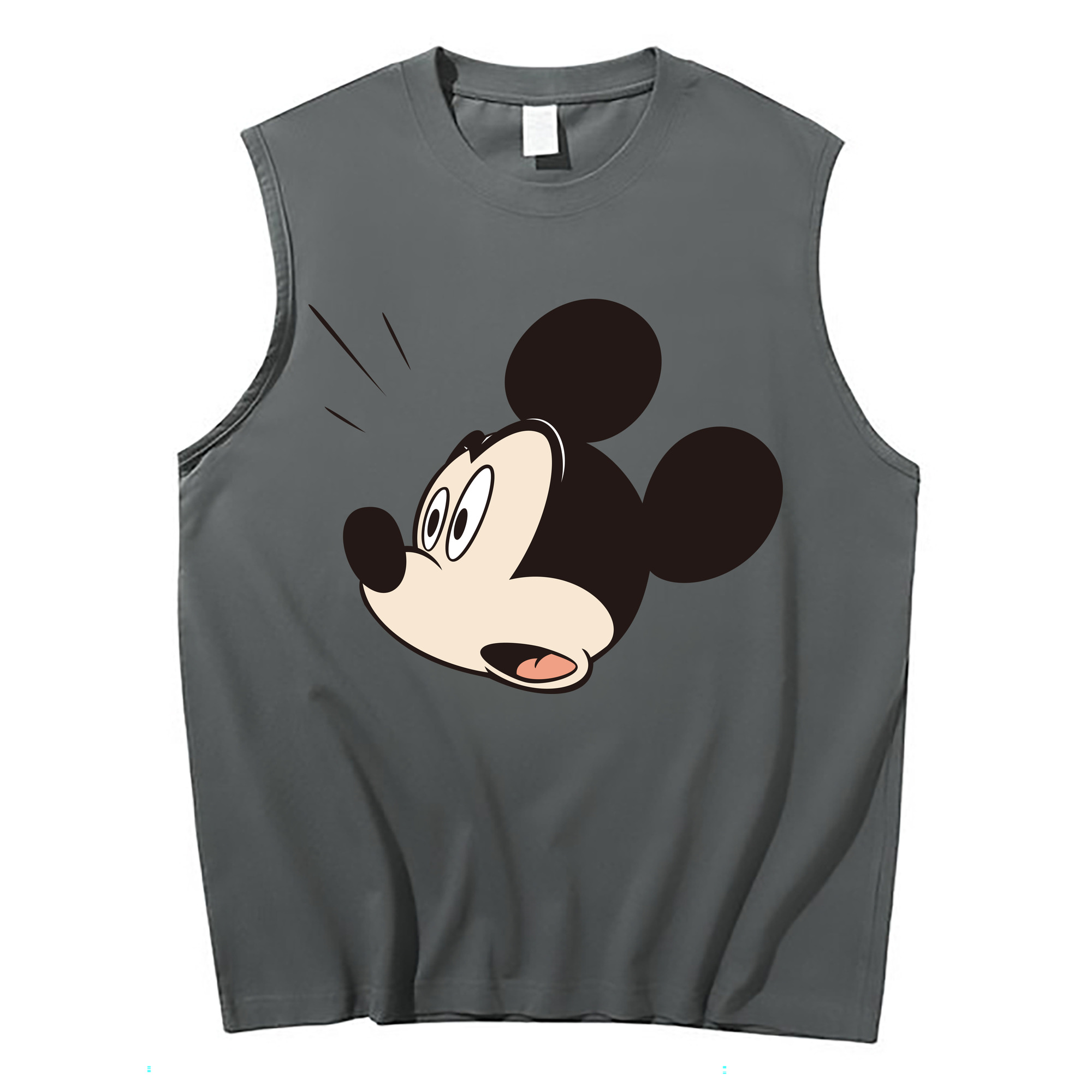ミッキーマウス Mickey Mouse コットン100％タンクトップ（フロントプリント）